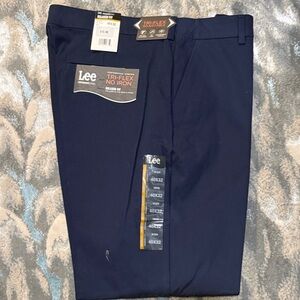 Lee Men's Dark Blue Tri-Flex Dress Pants